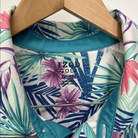 ISO’s Golf  men’s Tropical Floral Polo Shirt XXL - Picture 3 of 3